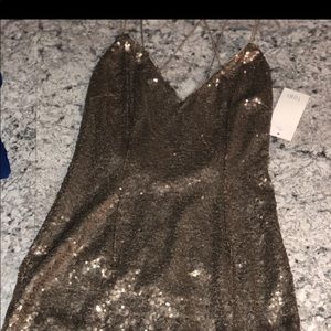 Gold sequin dress